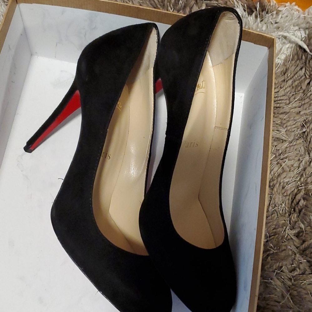 Christian Louboutin fifi 80 black suede 36 new